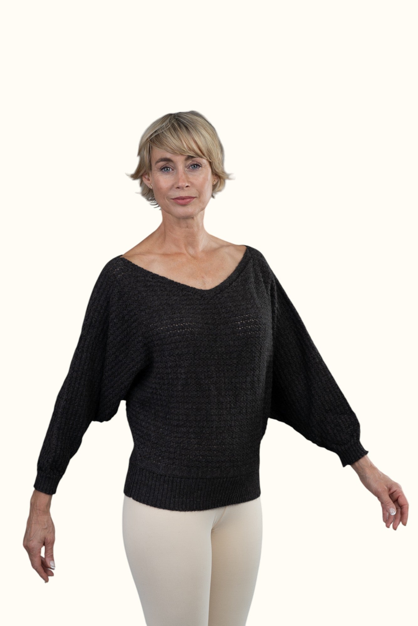 Alpaca Jumper - The Batwing Slouch - Dark
