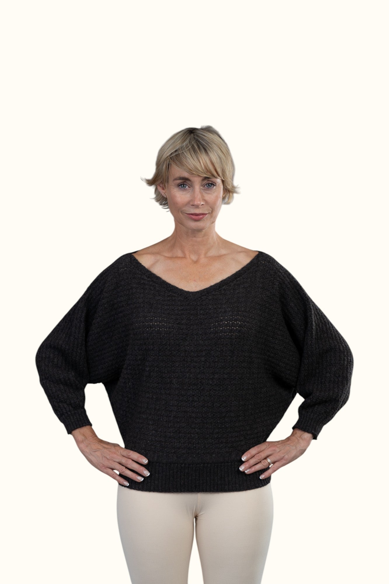 Alpaca Jumper - The Batwing Slouch - Dark