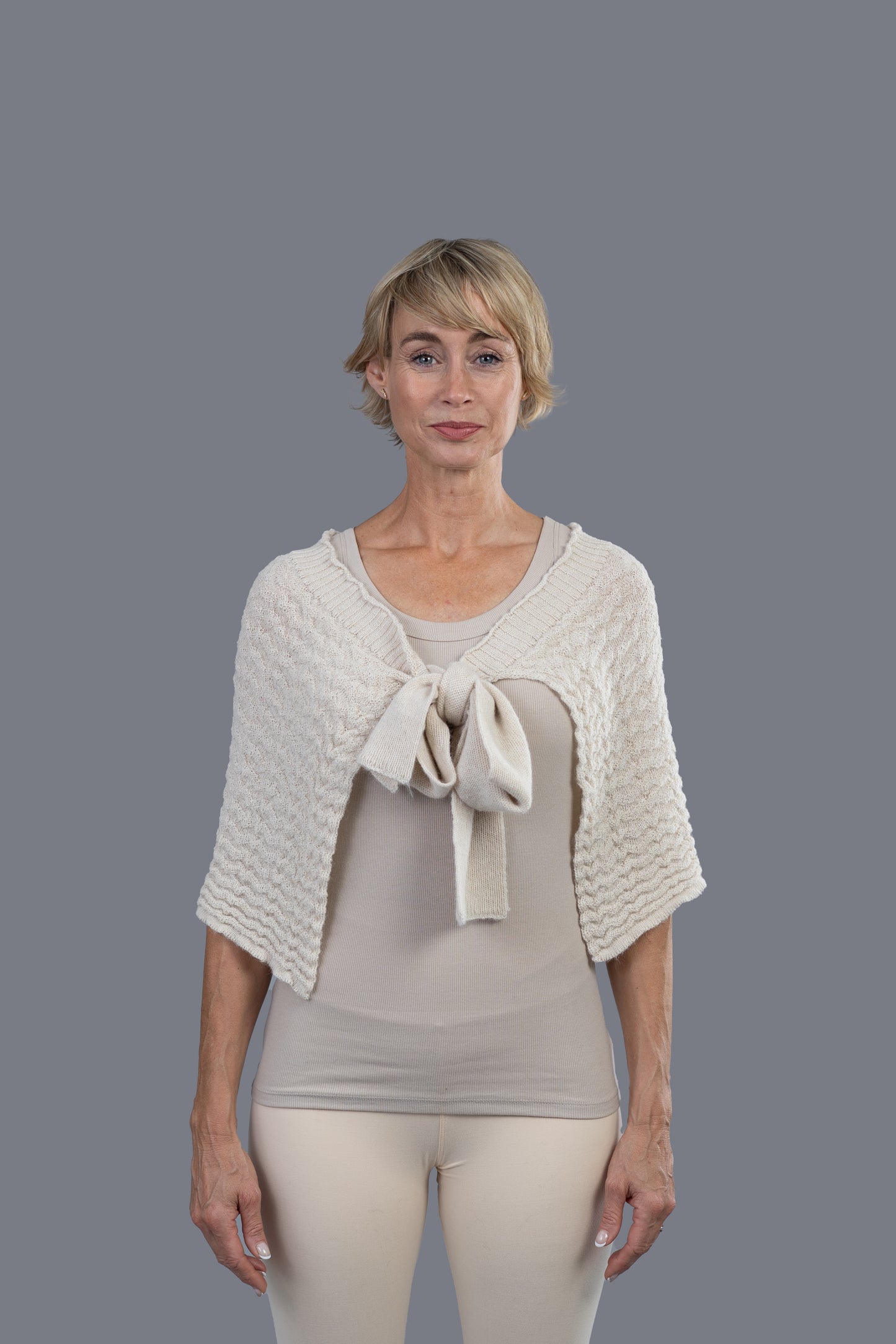 Alpaca Capelet - Cream