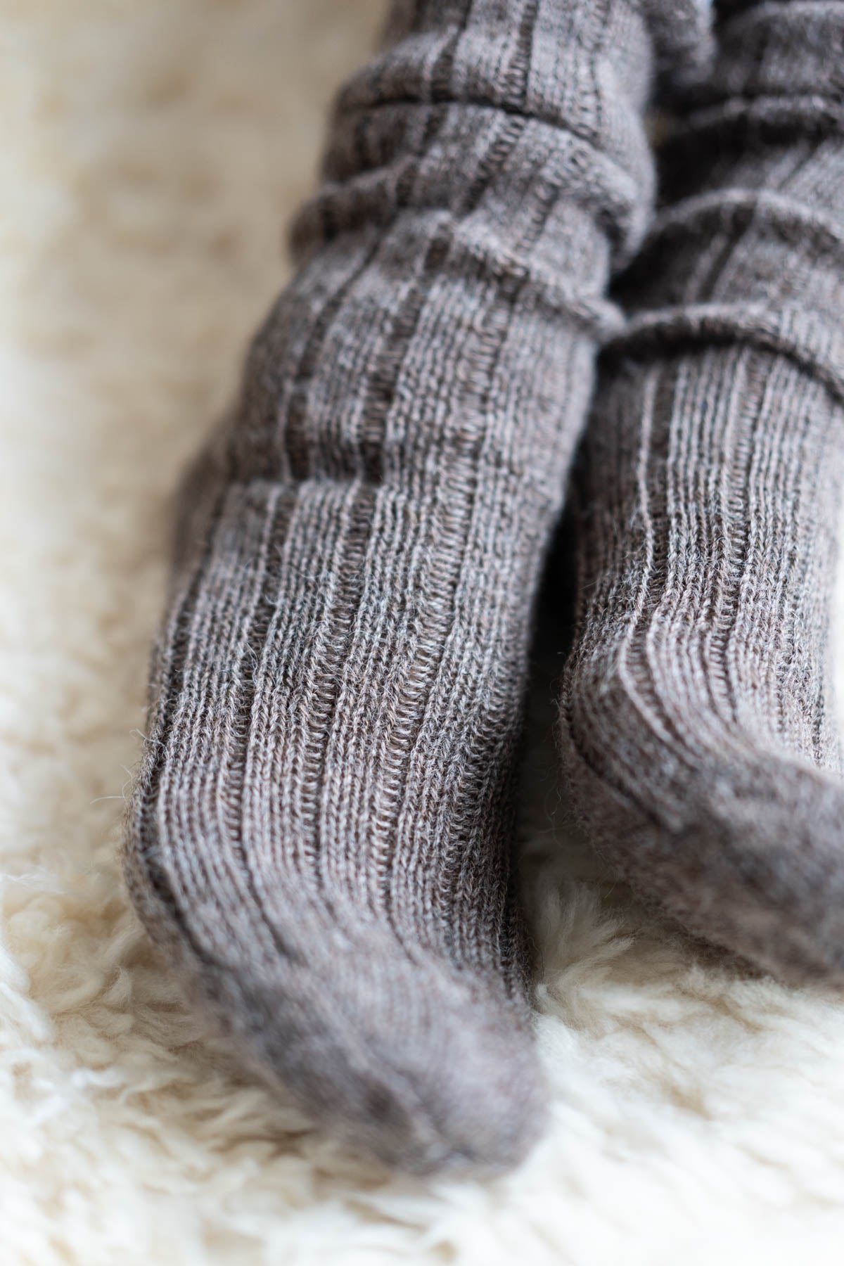 Close up of Rose Brown Socks
