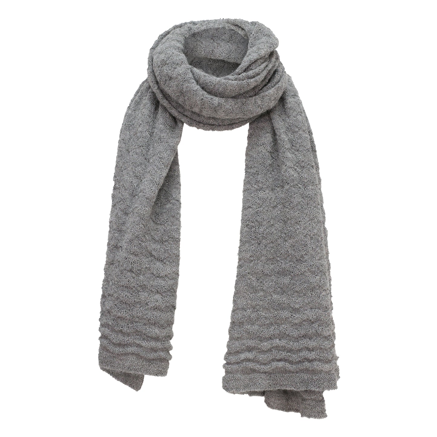 Alpaca Textured Wrap – Grey