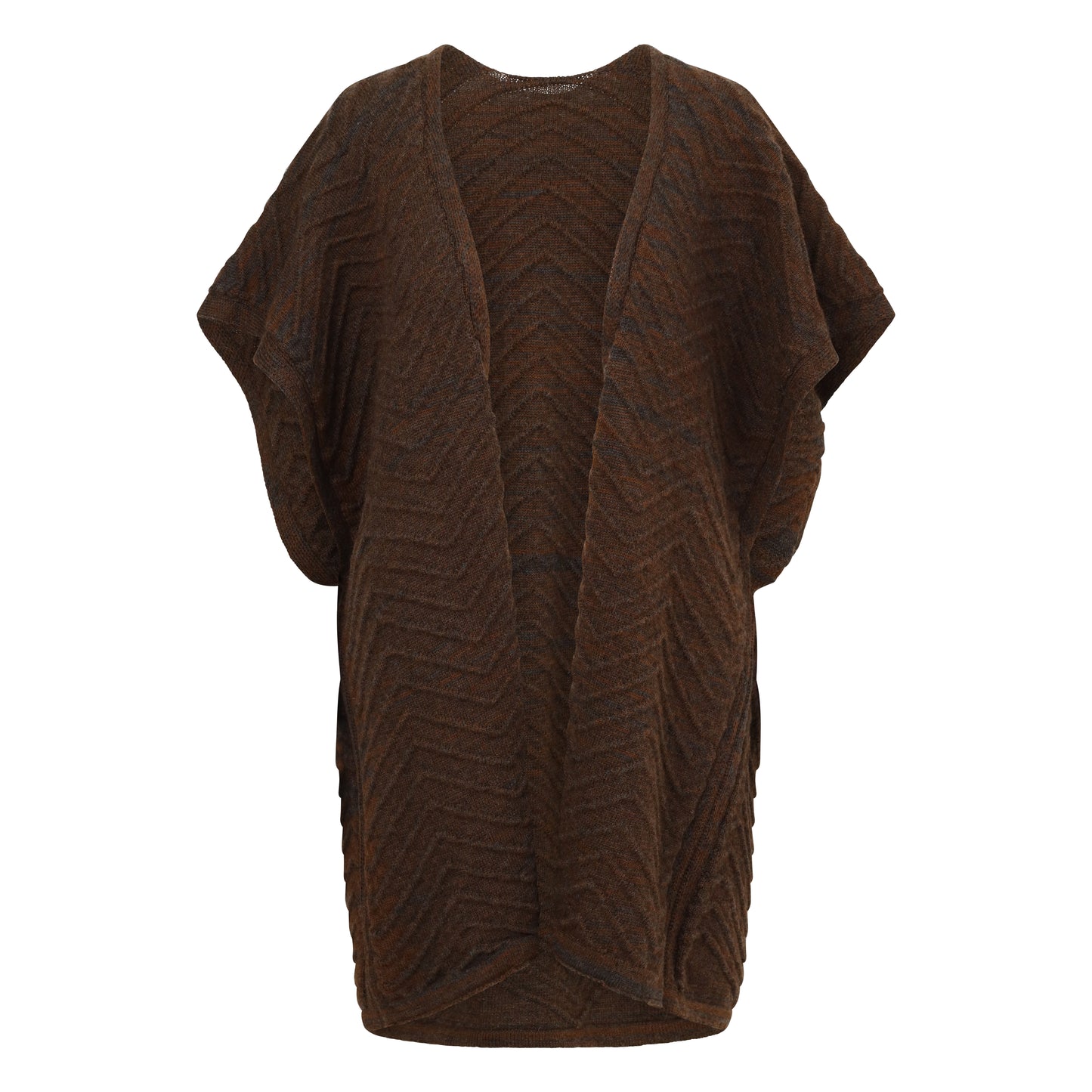 Alpaca Cardi/Cape - The Chocolate Brown Luxe Mix