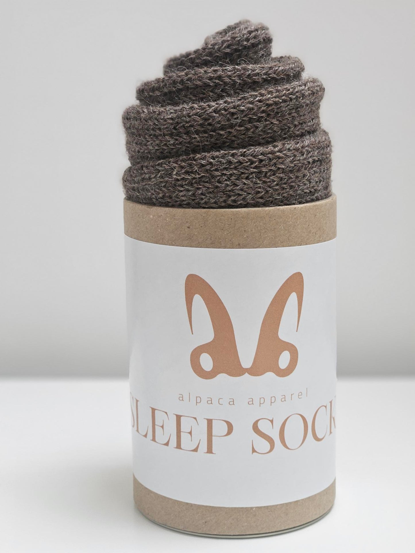 Rose Brown Sleep Socks in packaging