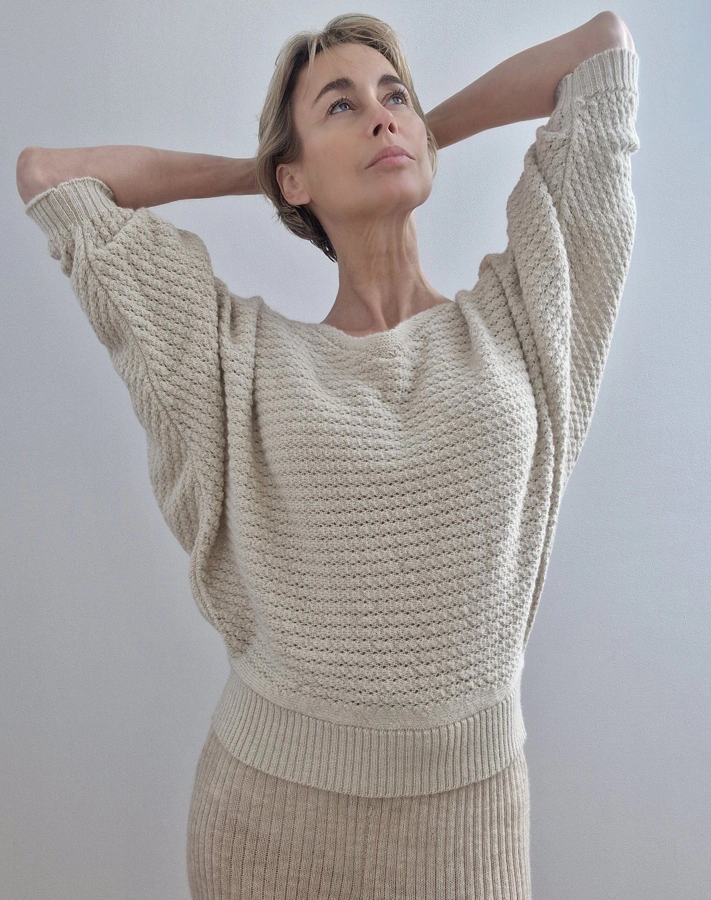 Alpaca Jumper - The Batwing Slouch - Light