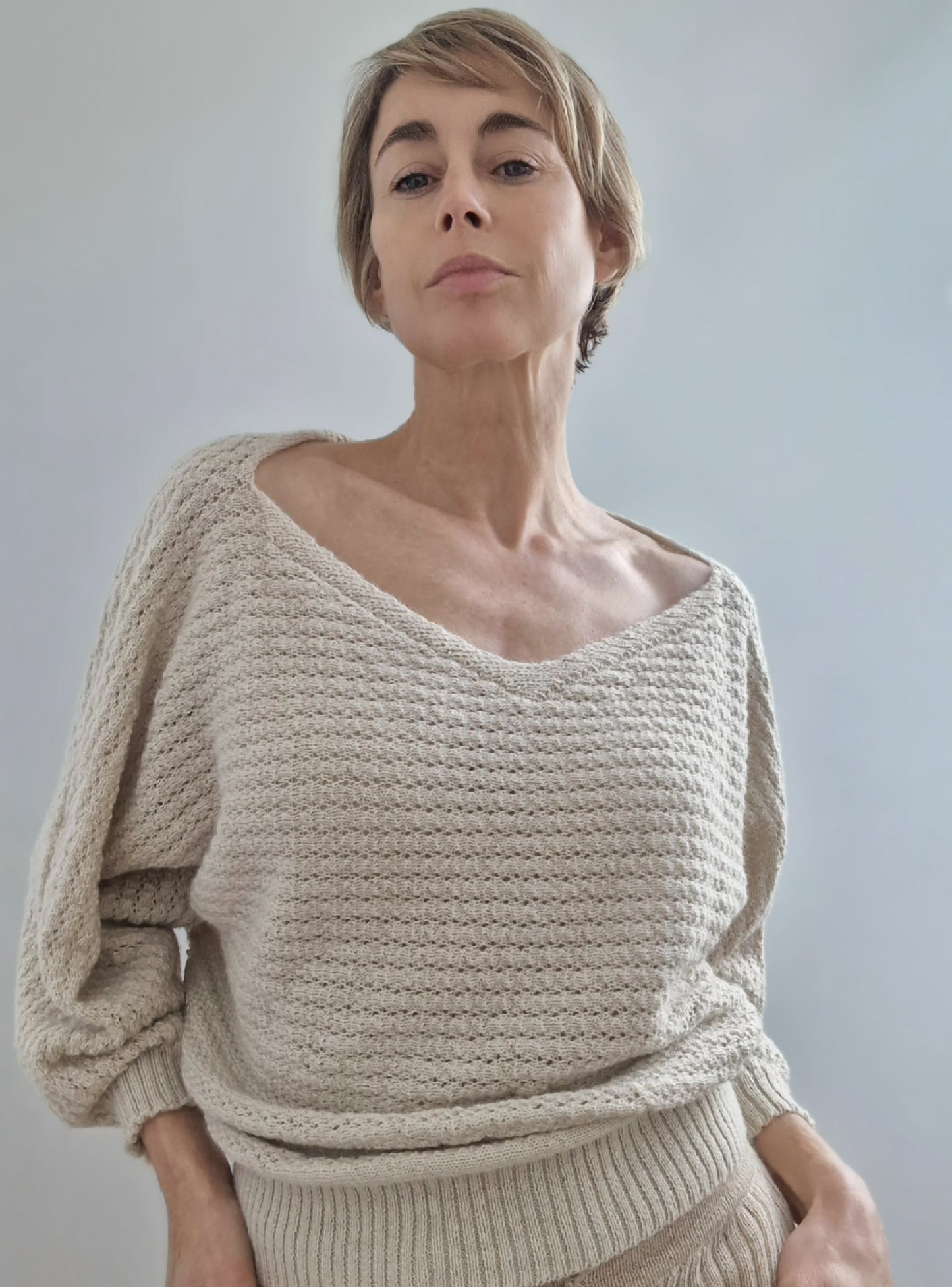 Alpaca Jumper - The Batwing Slouch - Light