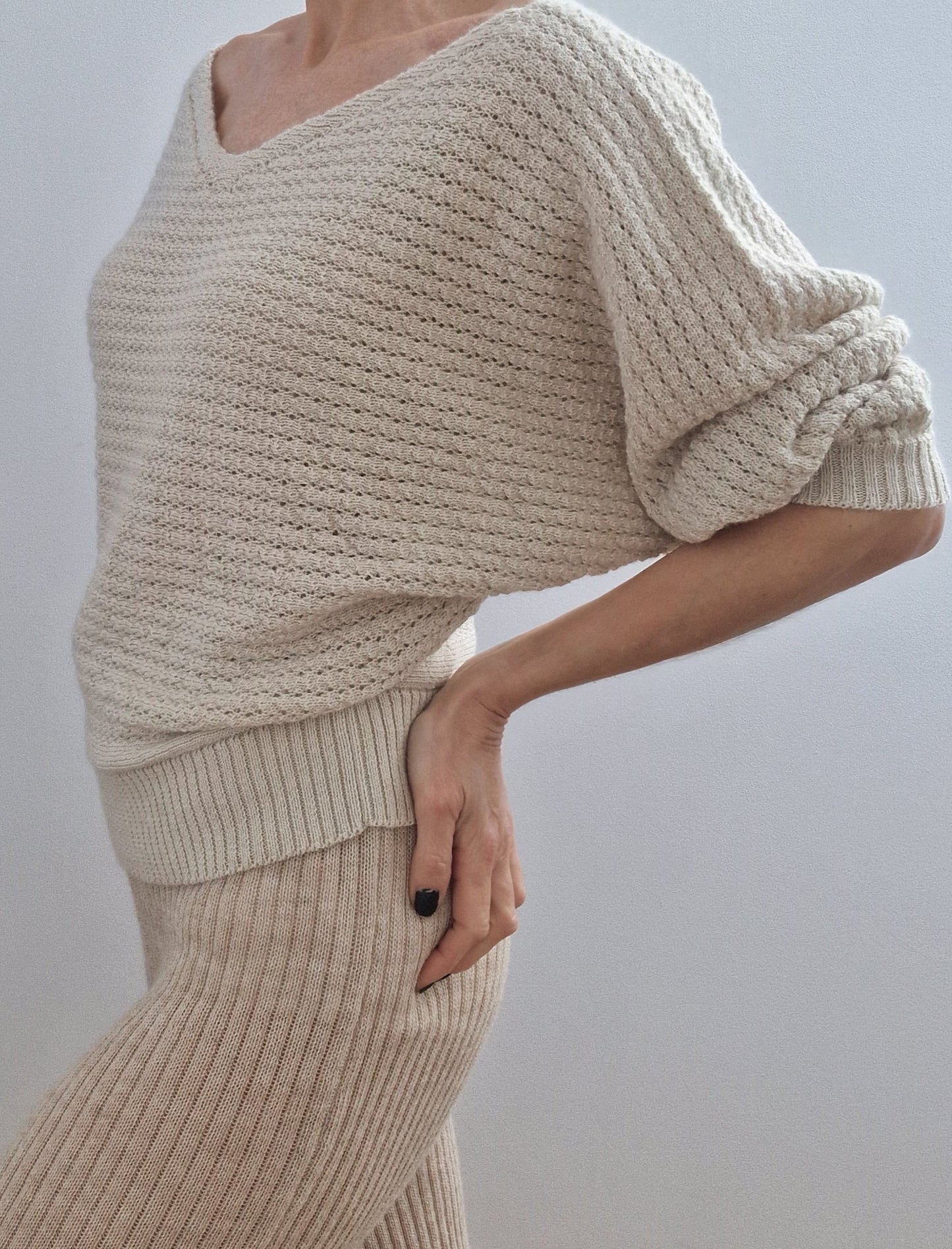 Alpaca Jumper - The Batwing Slouch - Light