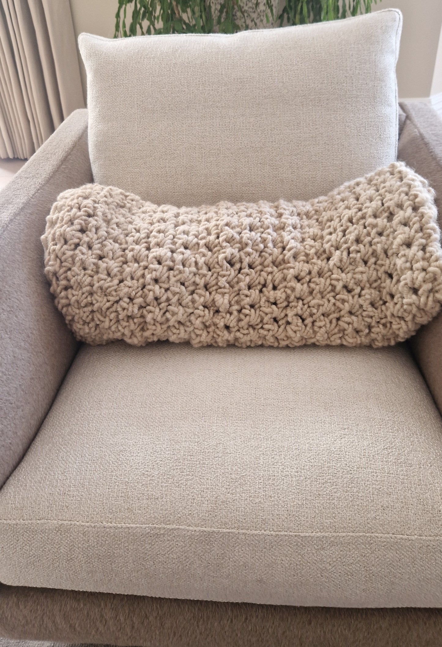 UK Handmade Alpaca Blanket/Throw LUSH SAND
