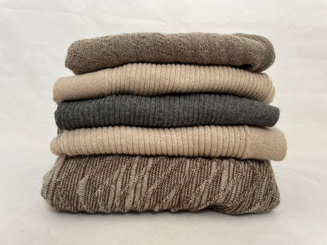 folded alpaca knitwear