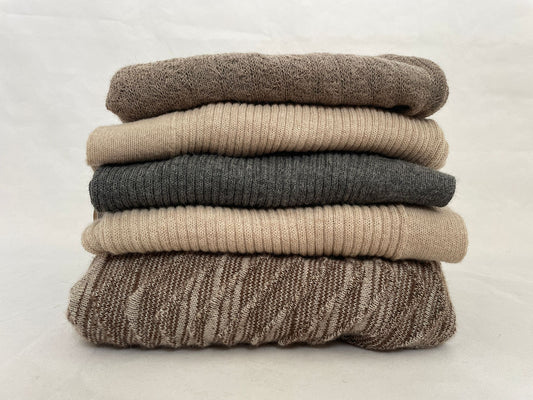 folded alpaca knitwear