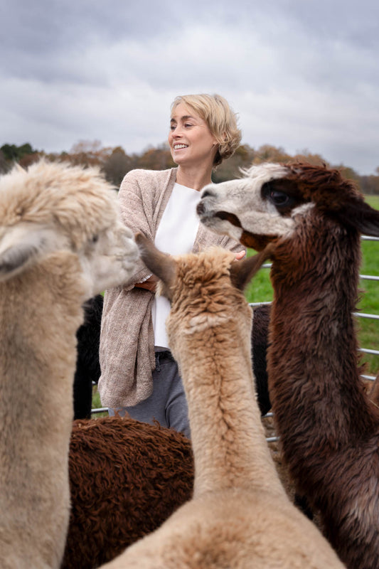 Alpaca Cape Wrap - Grey Mix