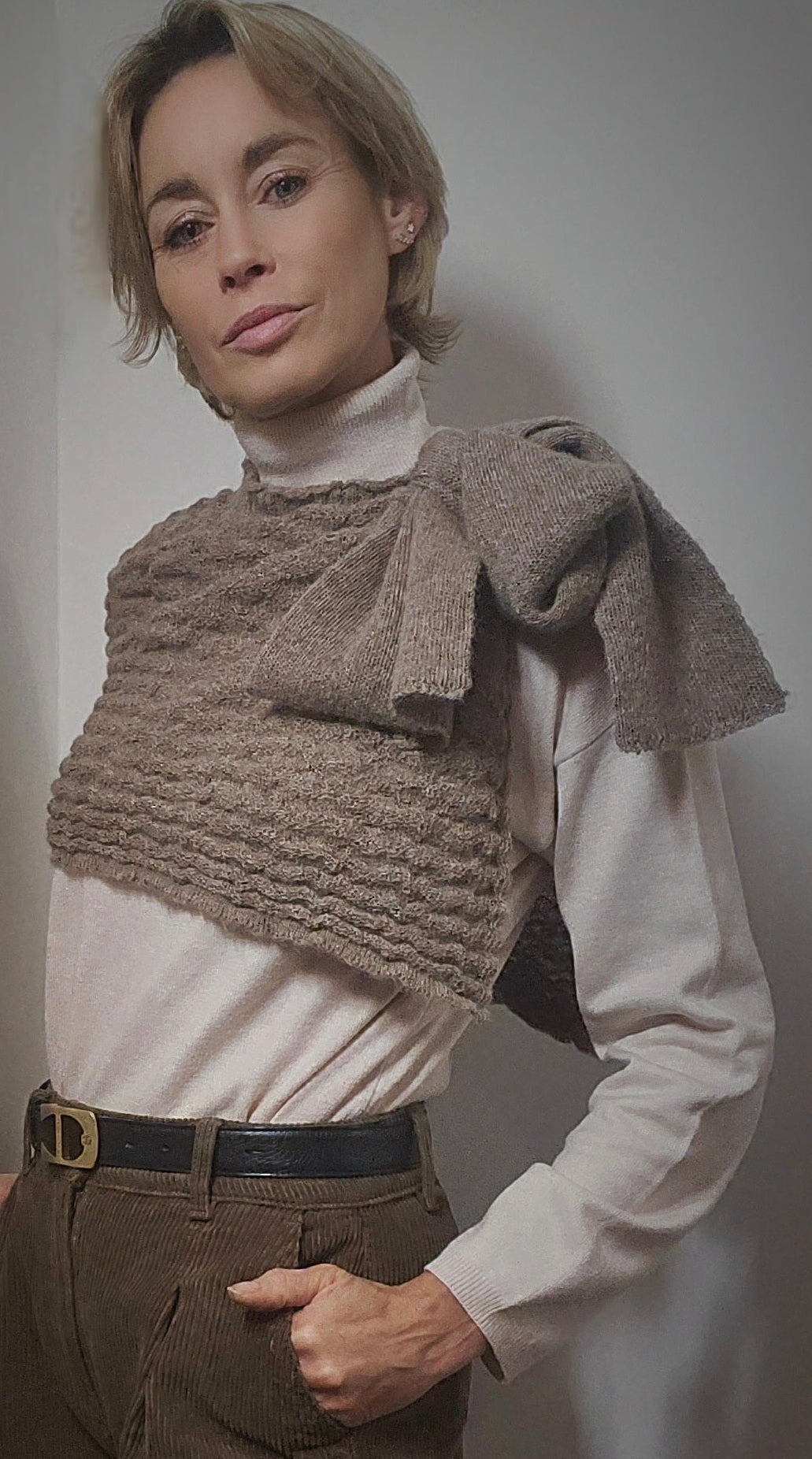 Alpaca Capelet - Mink