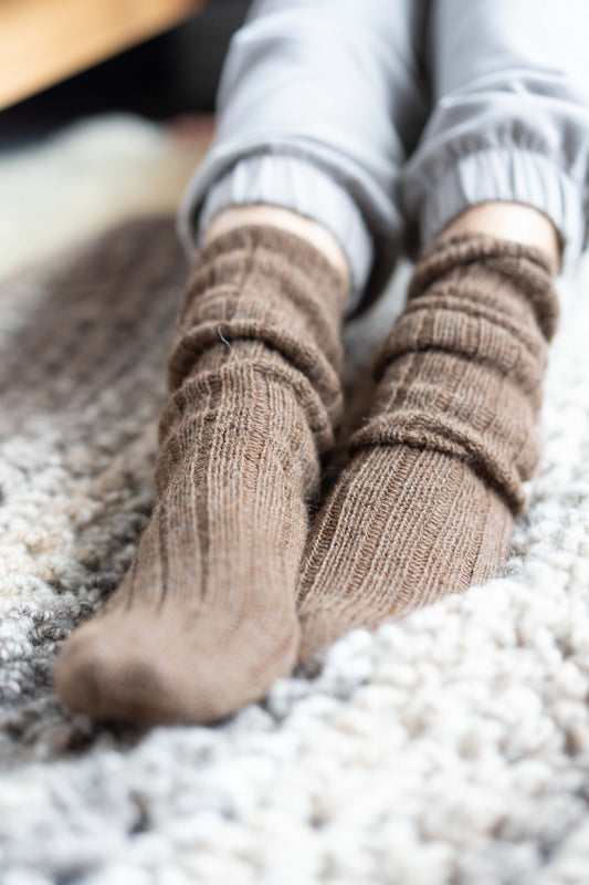 Close up of Brown Socks