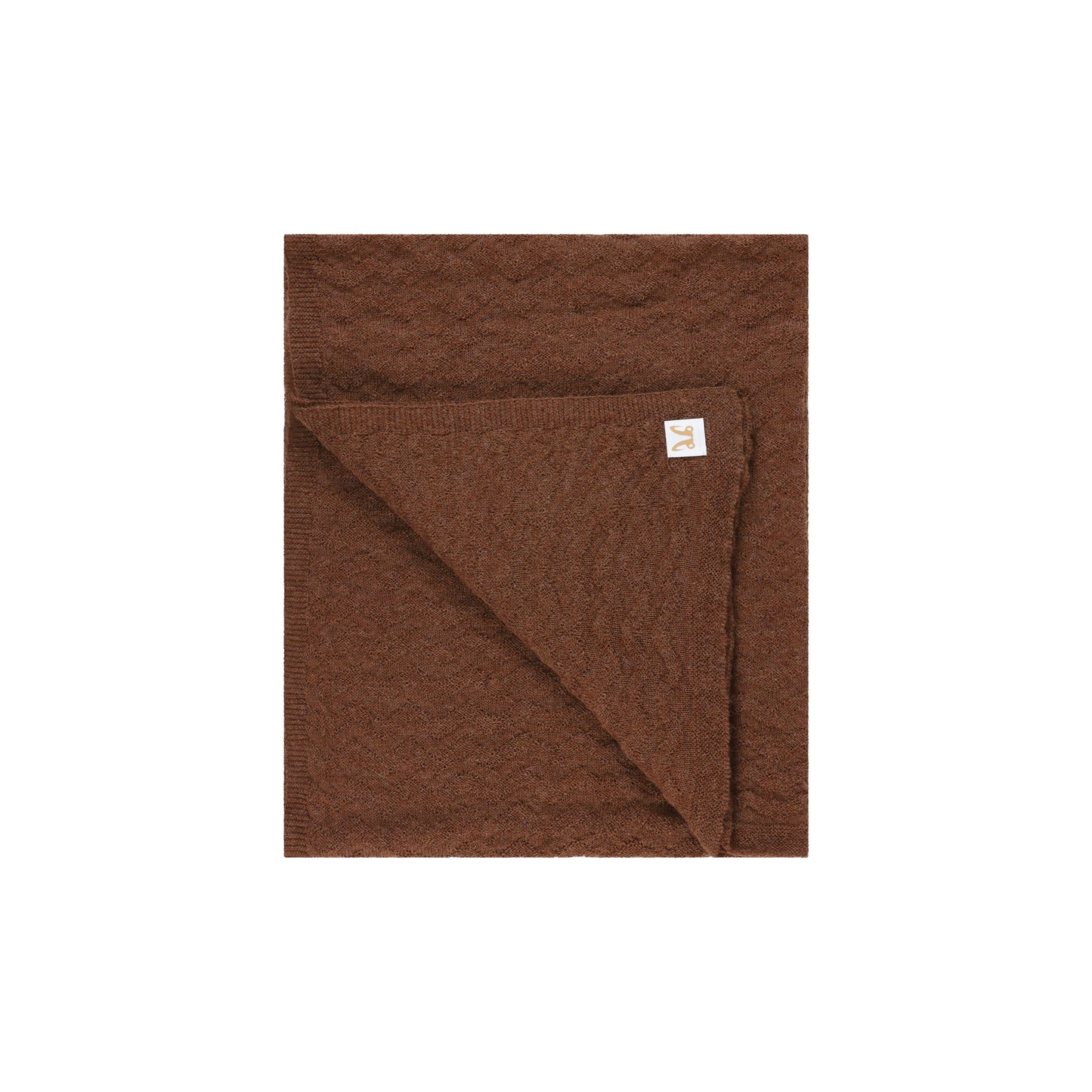 Alpaca Textured Wrap - Chestnut Light