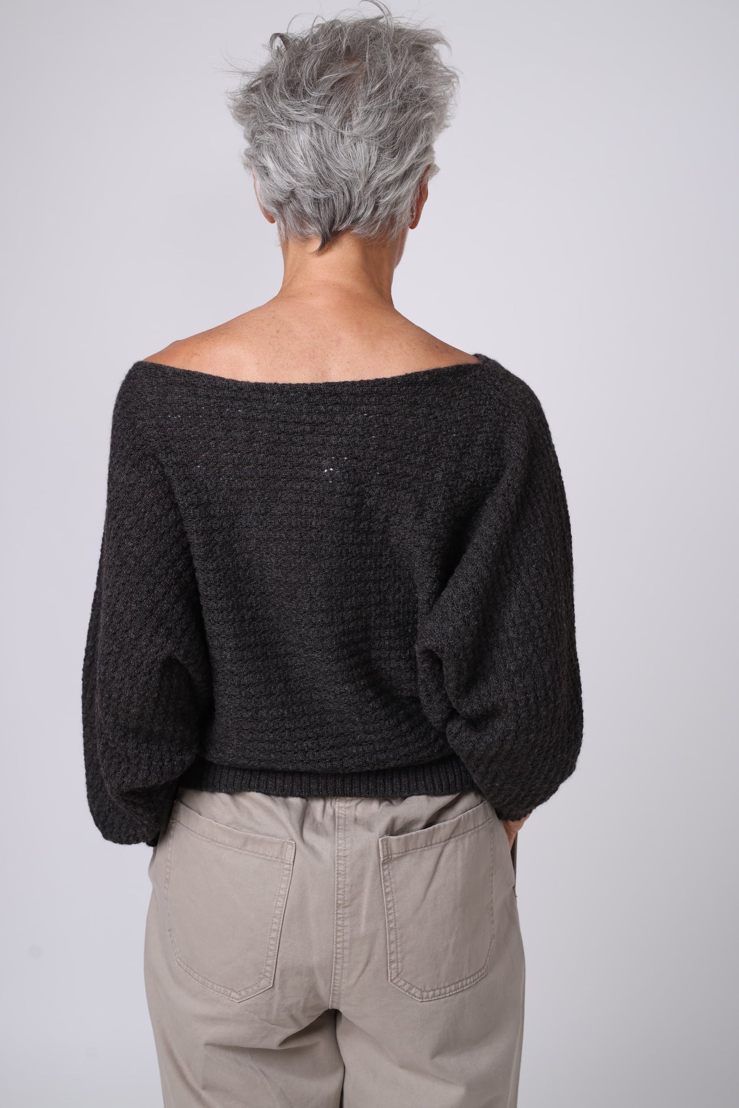 Alpaca Jumper - The Batwing Slouch - Dark