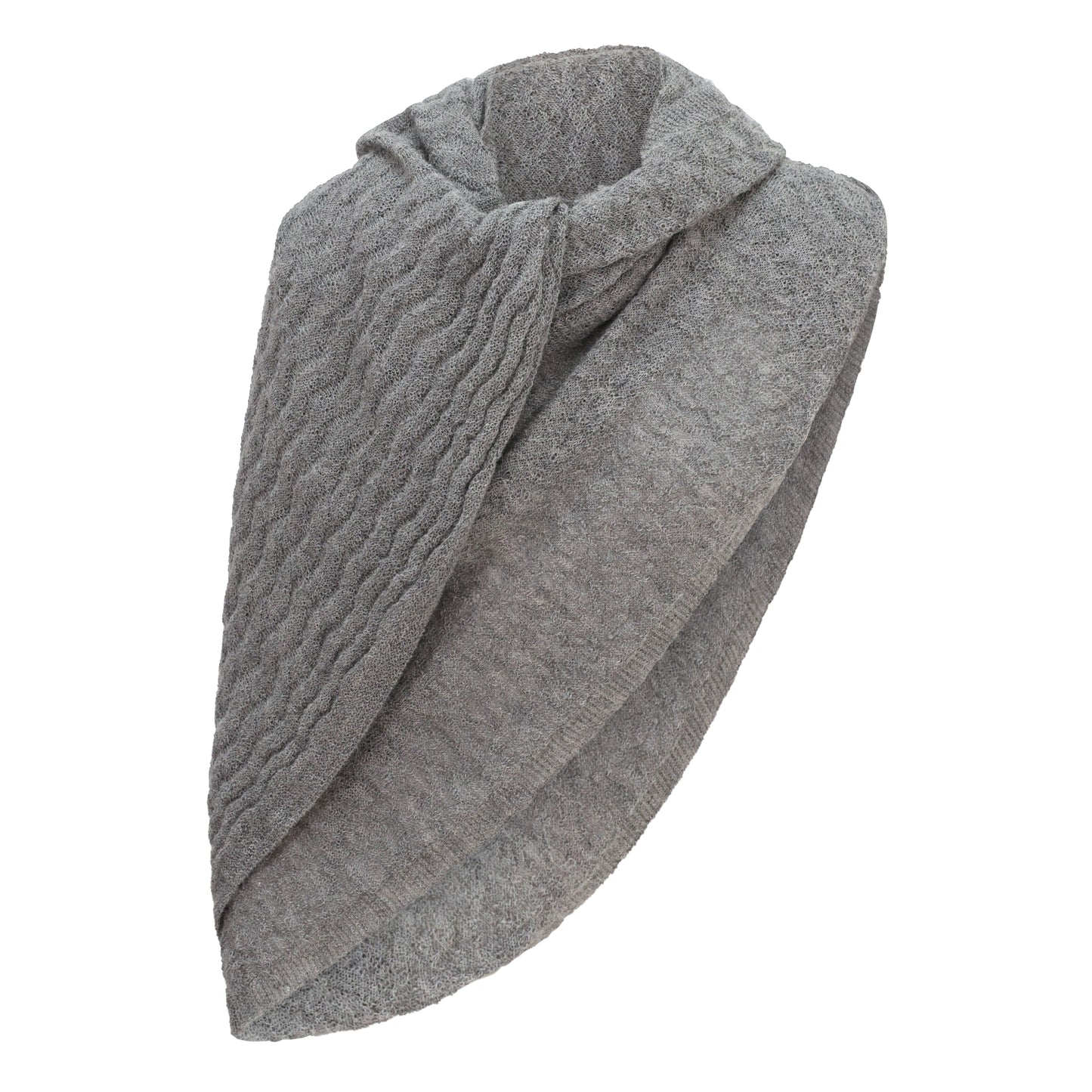 Alpaca Textured Wrap – Grey