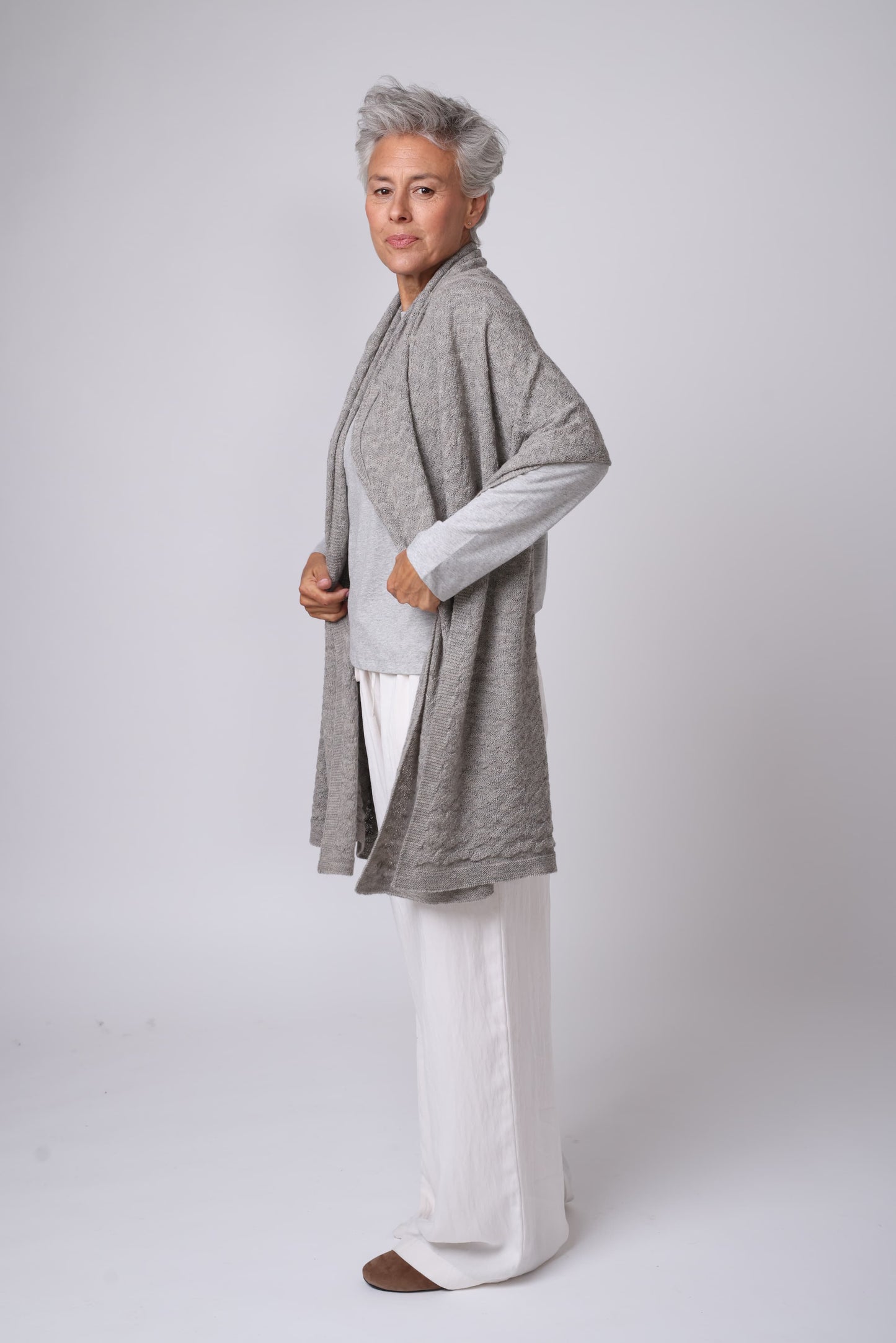 Alpaca Textured Wrap – Pebble