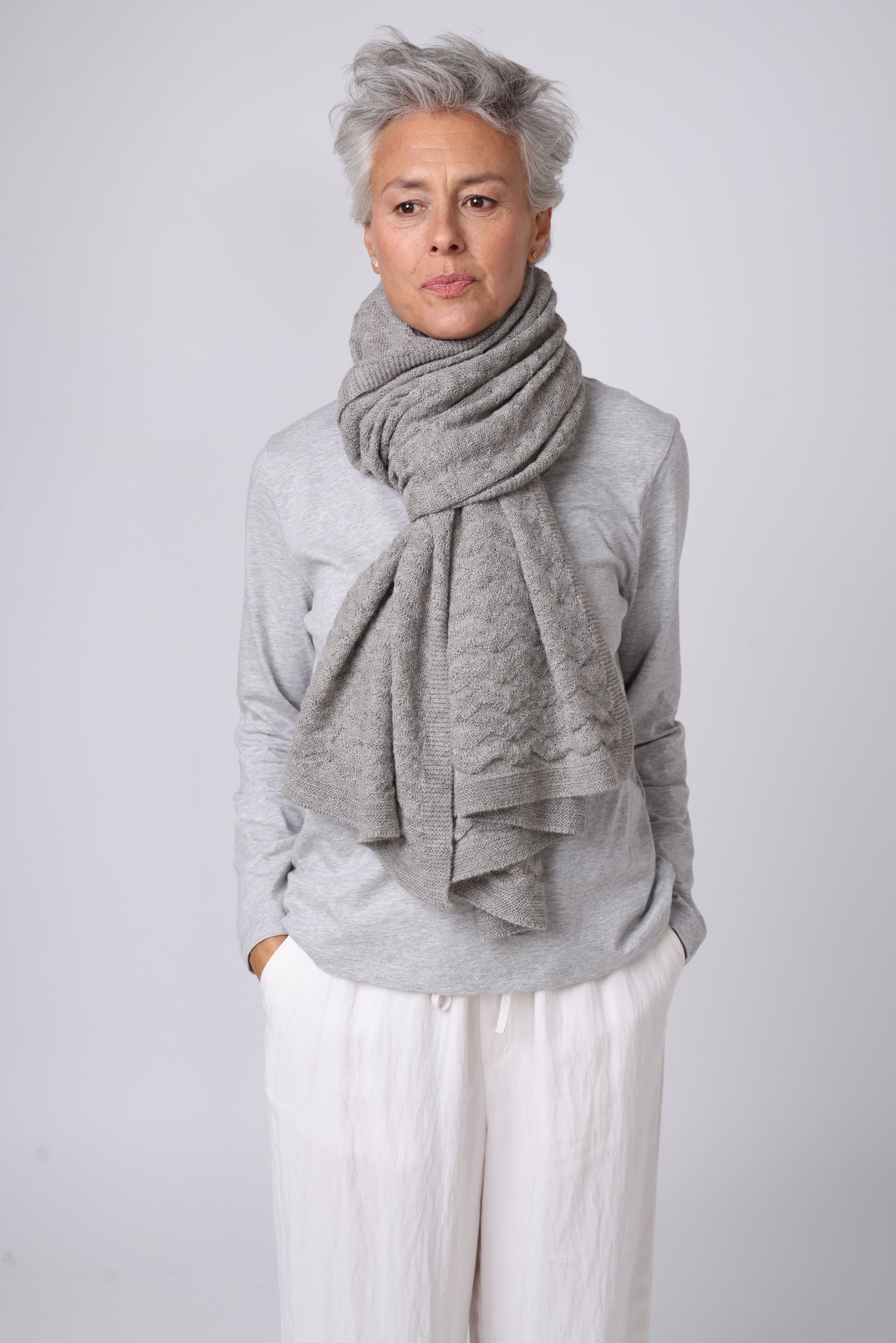 Alpaca Textured Wrap – Pebble