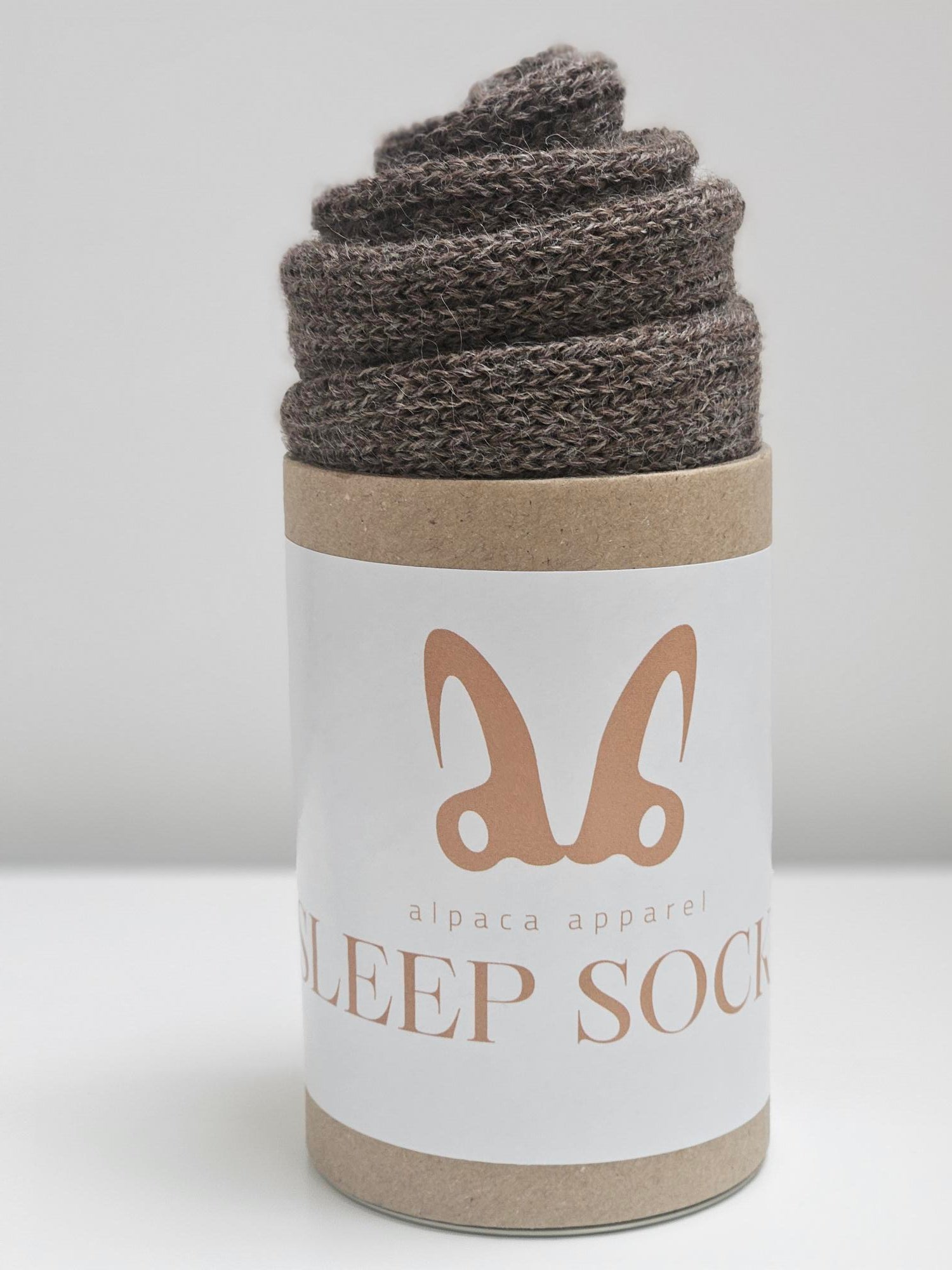 Rose Brown Sleep Socks in packaging