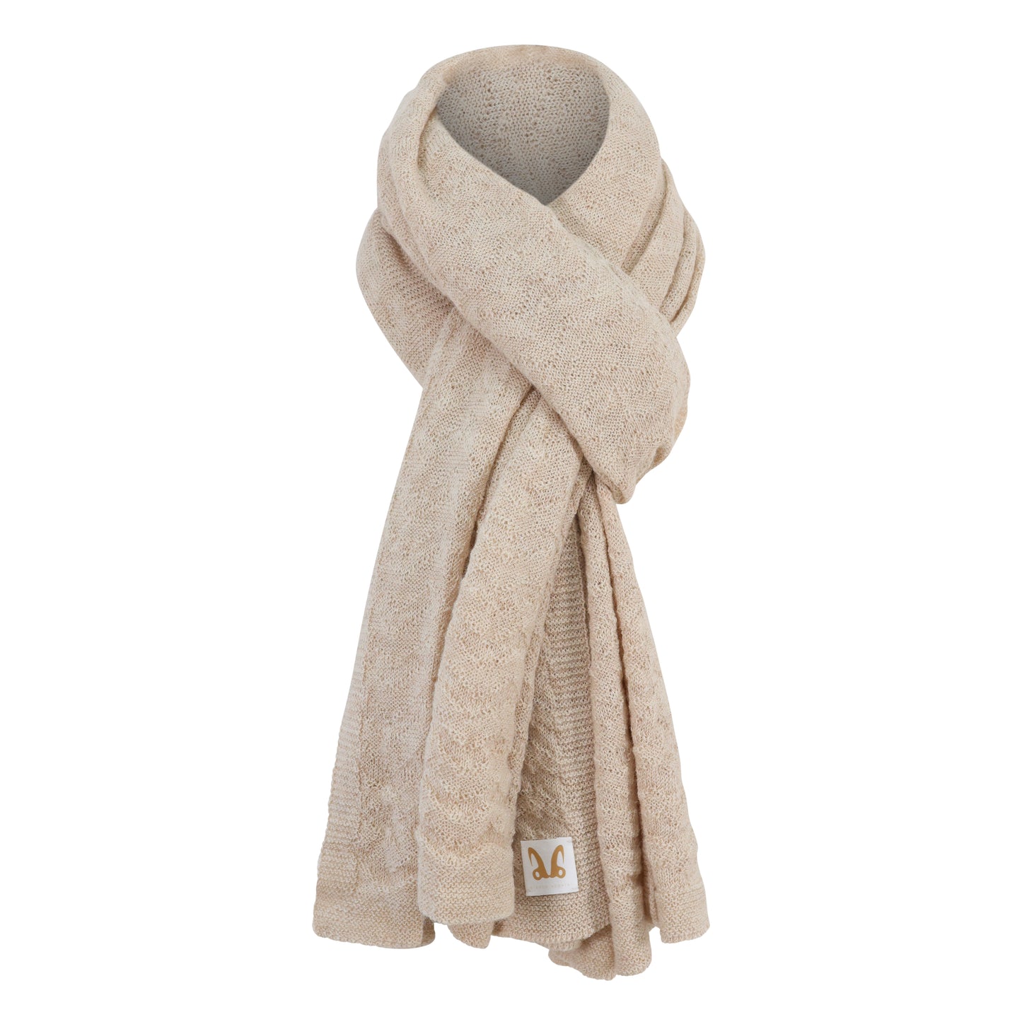 Alpaca Textured Wrap - Sand